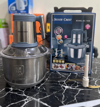 Silver Crest Electric Meat Grinder Chopper 5L Sharp Golden Steel blades SC-7050 Food Chopper