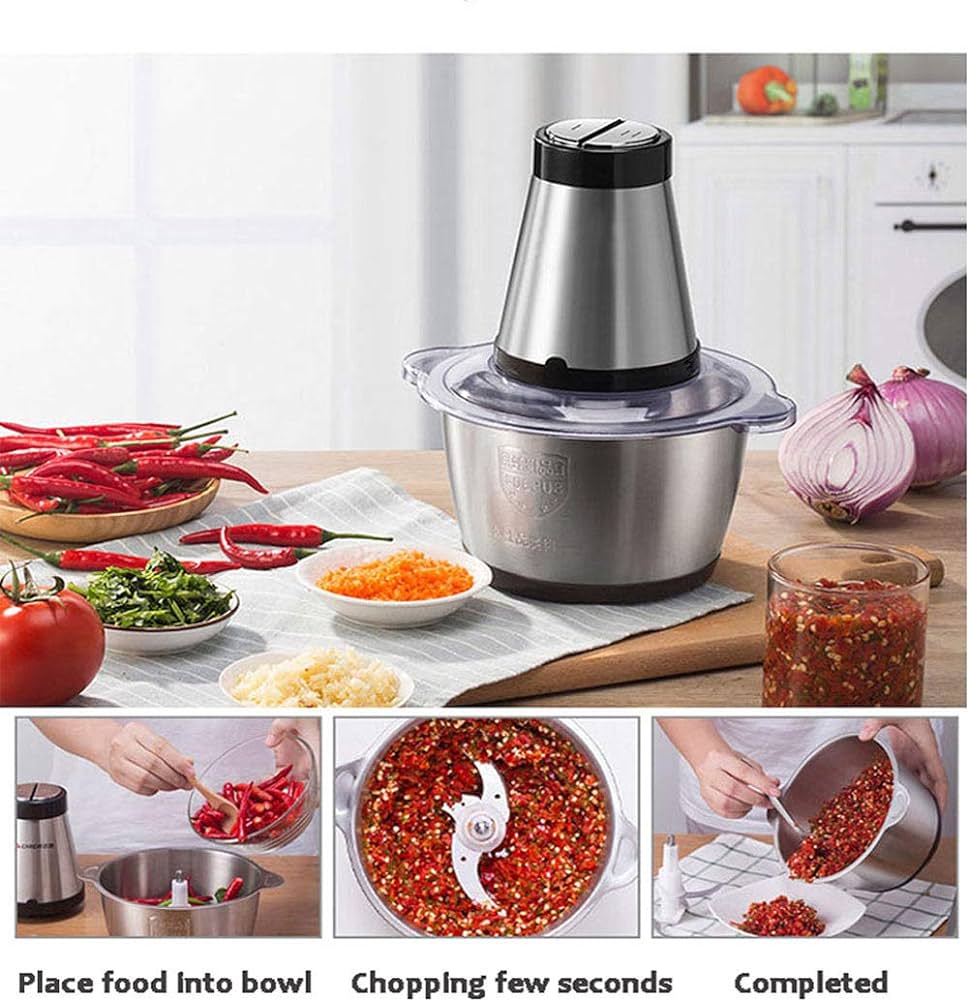 Silver Crest Electric Meat Grinder Chopper 5L Sharp Golden Steel blades SC-7050 Food Chopper
